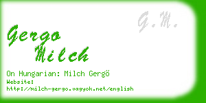 gergo milch business card